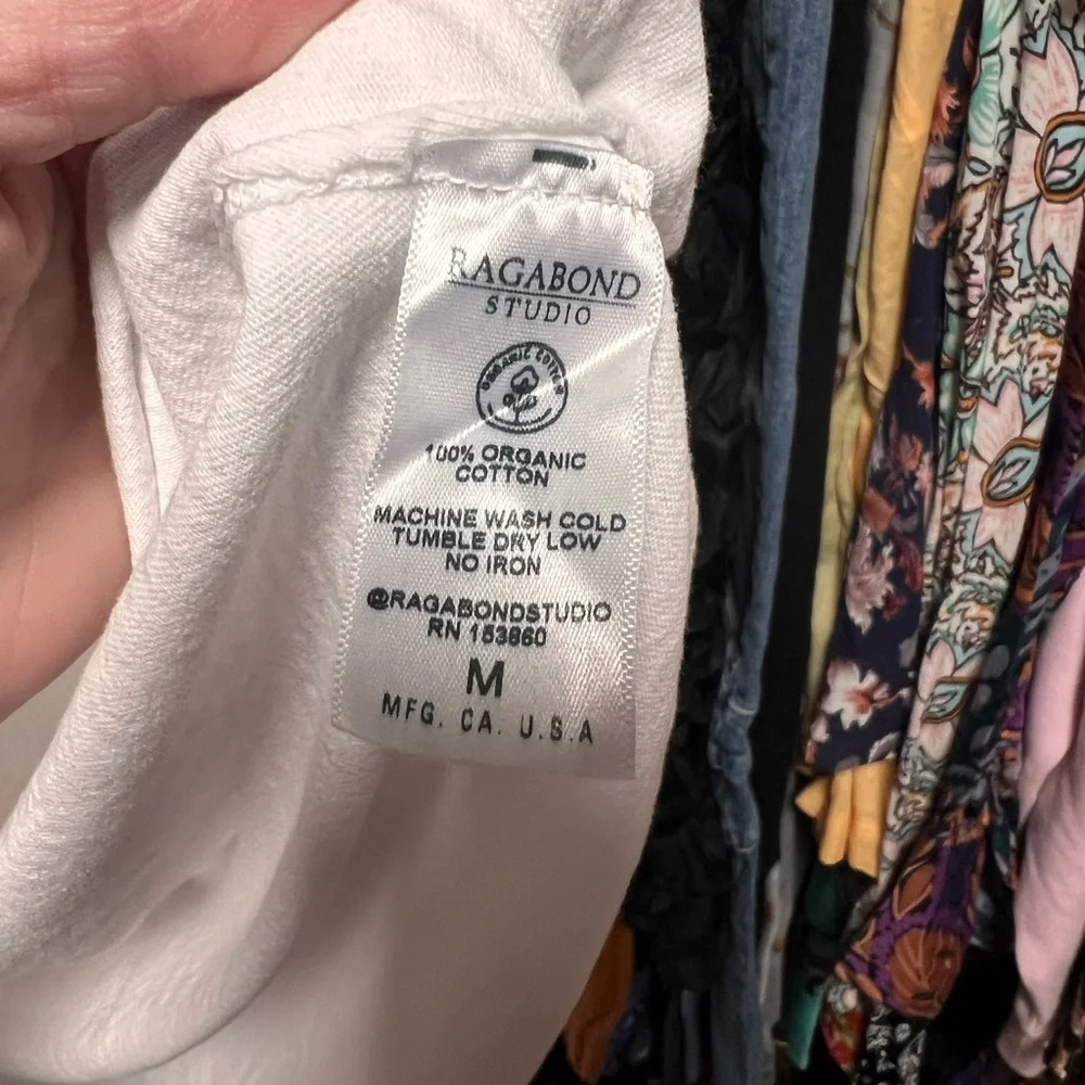 Free People Ragabond Studios Salty Shasta Tee in Vintage White NWOT - Picture 10 of 10